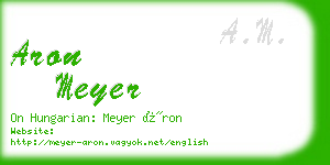 aron meyer business card